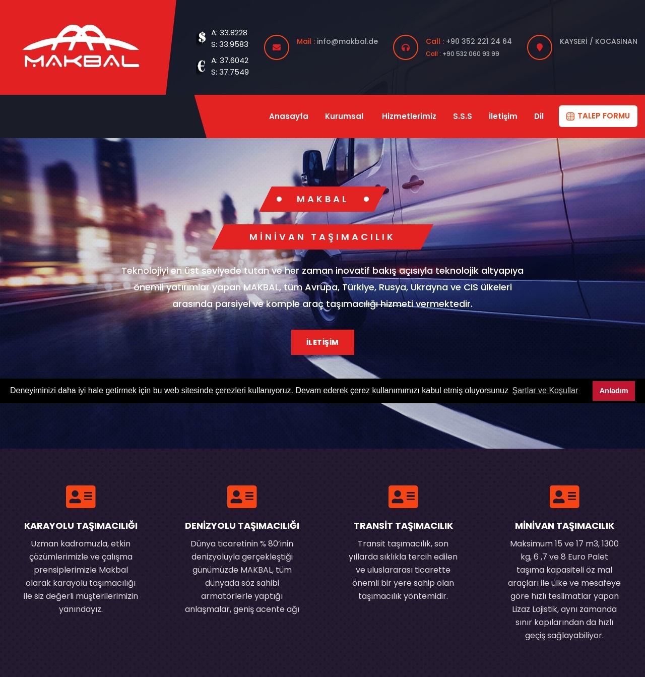 Makbal Logistic Web Tasarım